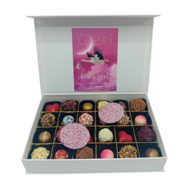 Handgemaakte Chocolade bonbons voor geboorte baby - Medium