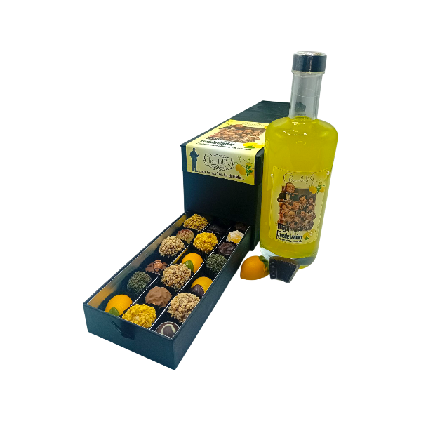 Limoncello Ladebox-met een fles Limoncello cadeau pakket