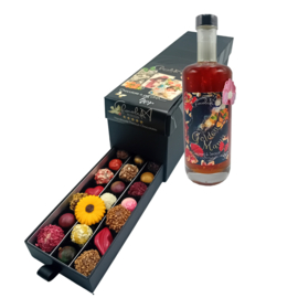 Moederdag  likeur-pakket in luxe lade-box speciaal voor moeders.