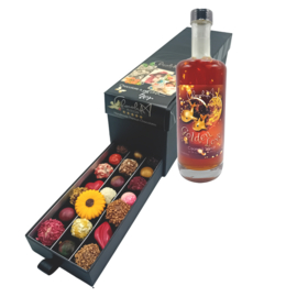 Moederdag  likeur-pakket in luxe lade-box speciaal voor moeders-Fles Golden Love.
