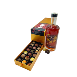 Liefde & Valentijn Luxe Cadeaubox | Golden Love Likeur & Pralines