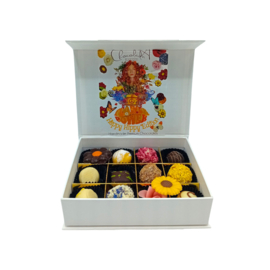 FLOWER POWER MIX(12)-klein-wit-Luxe magneetbox
