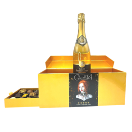 Prosecco & Chocolade cadeaubox  met luxe Louis Eschenhauer Gold edition