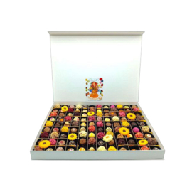 De Luxe handgemaakte bonbons chocolade box 'origineelste' bos bloemen-FLOWER POWER MIX | Vanaf: