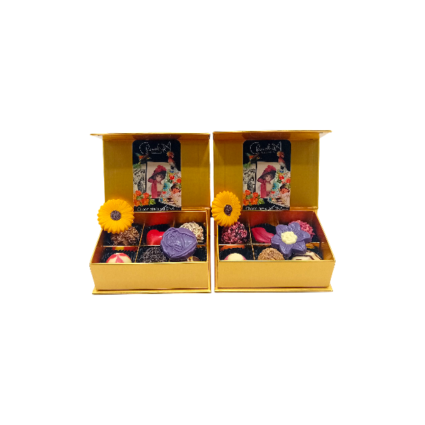 2X Klein Handgemaakte Bonbons Chocolade met Poëzie album speciaal voor moeders | mini