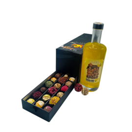 Mix Bonbons en truffels met een fles Limoncello cadeau pakket