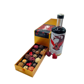 Chocolade & Liefde Luxe cadeaubox  | Bonbon Cherry en Handgemaakte Bonbons
