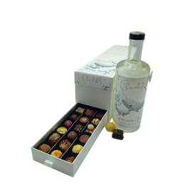 Luxe Kraamcadeau neutraal – Chocolade Pralines Lade-Box met Likeur