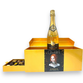 Gold Louis Eschenhauer Gold edition flake snow Prosecco & 2025 mix Chocolade cadeaubox