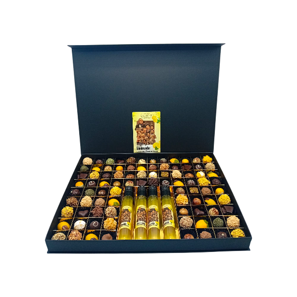 Limoncello Box mix van truffels en bonbons + 4 Tubes met limoncello