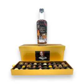 2025 oude & Nieuw editie Salty Caramel met  Goldflakes Likeur & Chocolade cadeaubox