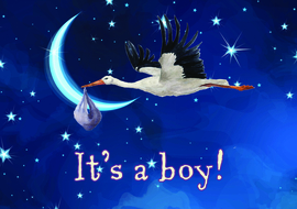 (Medium) Luxe geboorte cadeau doos-It's a boy