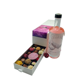 Luxe Kraamcadeau voor een Meisje – Chocolade bonbons Lade-Box met Likeur