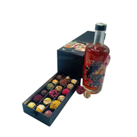 Mix van Truffels en Bonbons & likeur-pakket in luxe lade-box speciaal voor moeders.