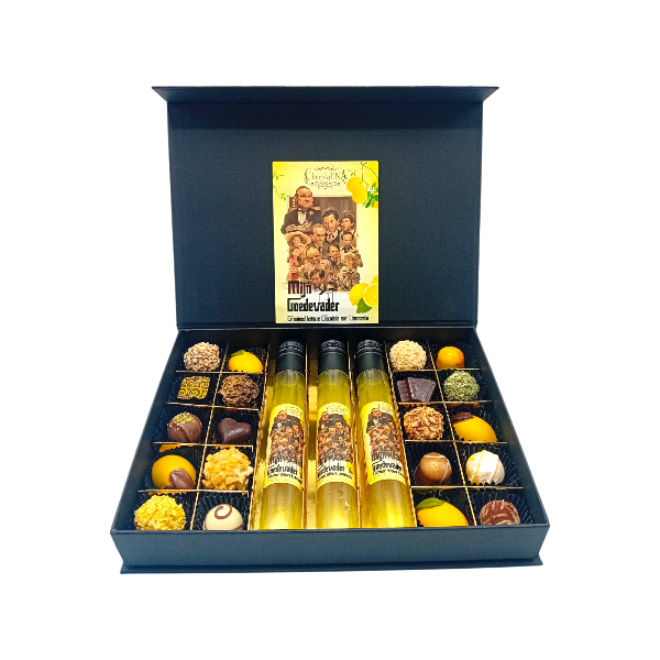 Limoncello Box mix van truffels en bonbons + 3 Tubes met limoncello