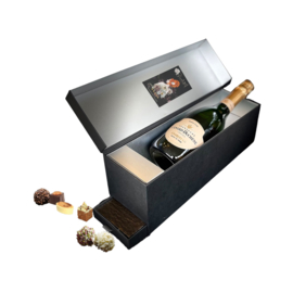 Cadeaubox met luxe Chocolade (zelf te vullen met je eigen drank)