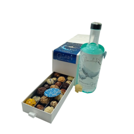 Luxe Kraamcadeau voor een jongen – Chocolade bonbons Lade-Box met Likeur