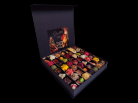 Heel groot-'Happy Winter Holidays' chocolade: assortiment van truffels & bonbons