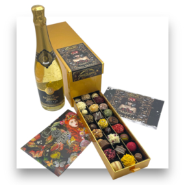 Prosecco & Chocolade cadeaubox  met luxe Louis Eschenhauer Gold edition