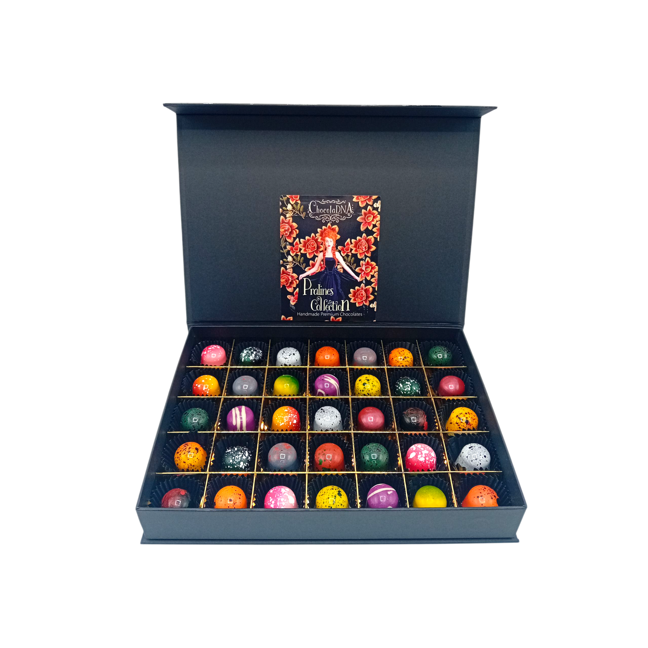 PRALINES(35)-groot--Luxe magneetbox-