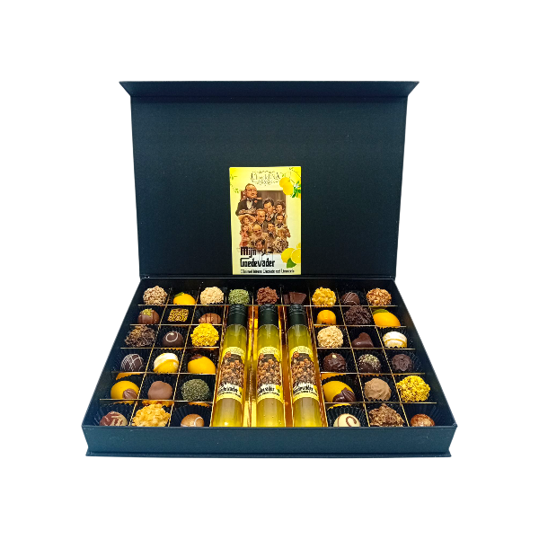 Limoncello Box mix van truffels en bonbons + 3 Tubes met limoncello