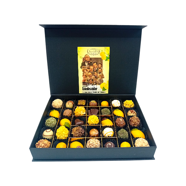 Chocolade Cadeau Mannen: Luxe Box vol Liefde & Smaak | Limoncello