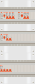 3 fase groepenkast met 5 lichtgroepen en kookgroep