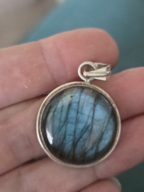 Labradoriet hanger zilver