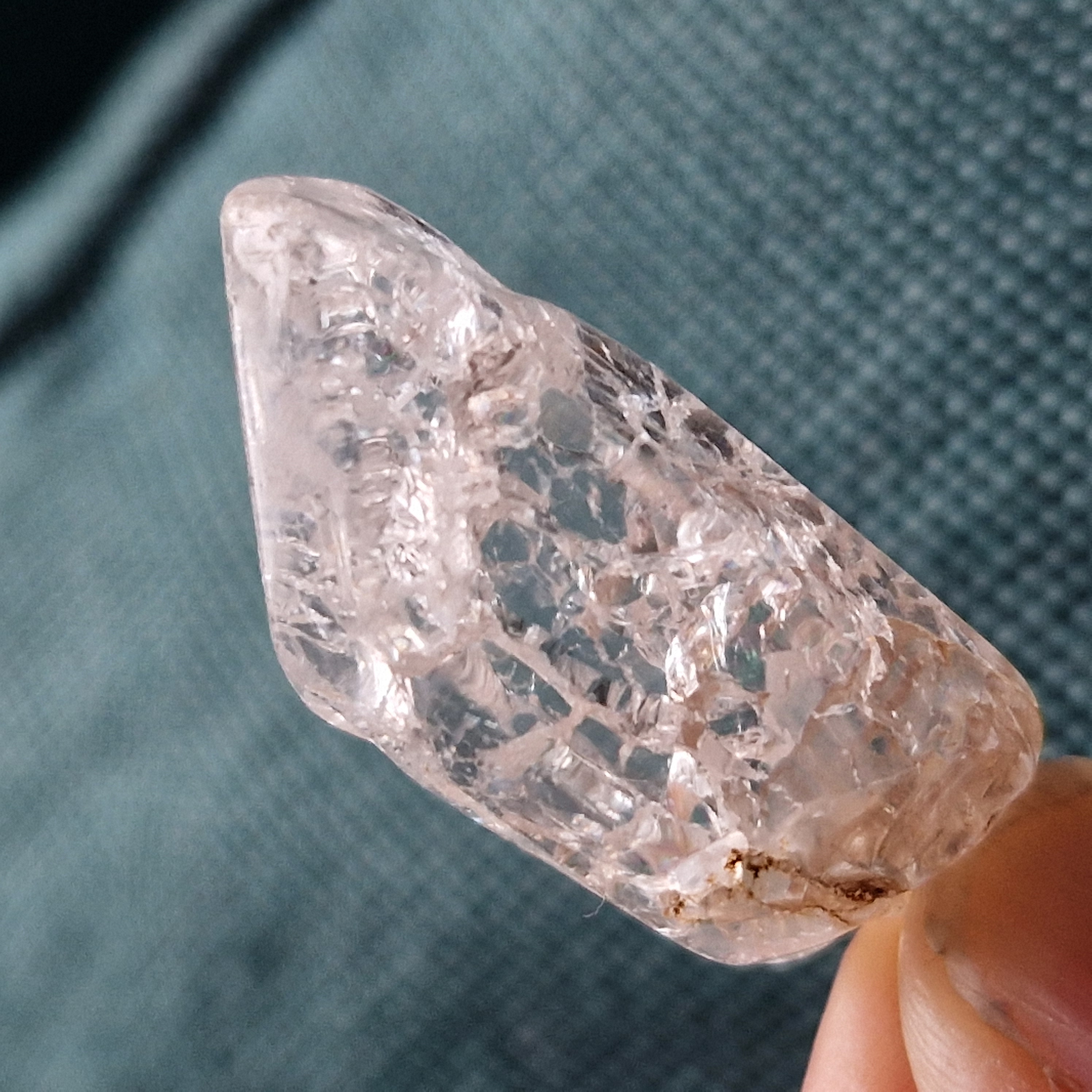 Crackle quartz goud oogje