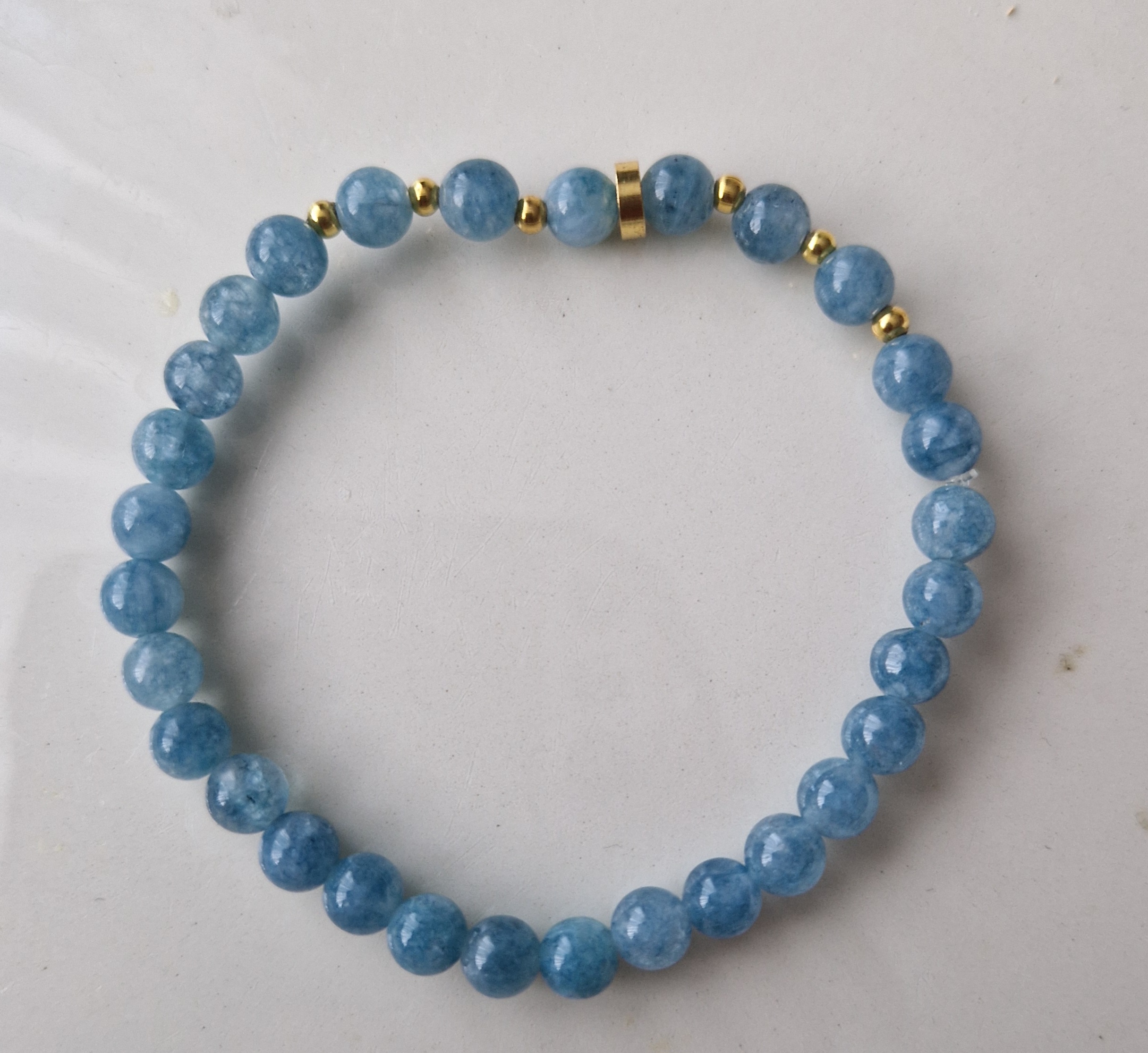 Blauwe aventurijn armband 6 mm