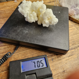 Witte Aragoniet ruw705 gram