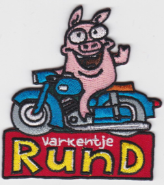 Rund op motor, geborduurde opnaaier