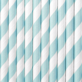 Papieren Rietjes Chevron Blauw