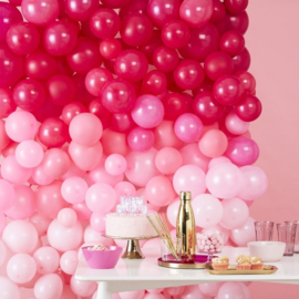 Ballonnenmuur Roze