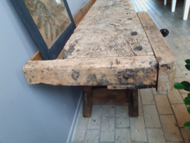 Vintage werkbank hout