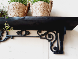 Wandplank zwart - 140 cm