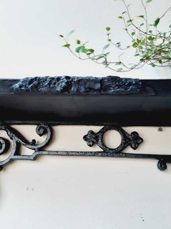 Wandplank zwart - 140 cm