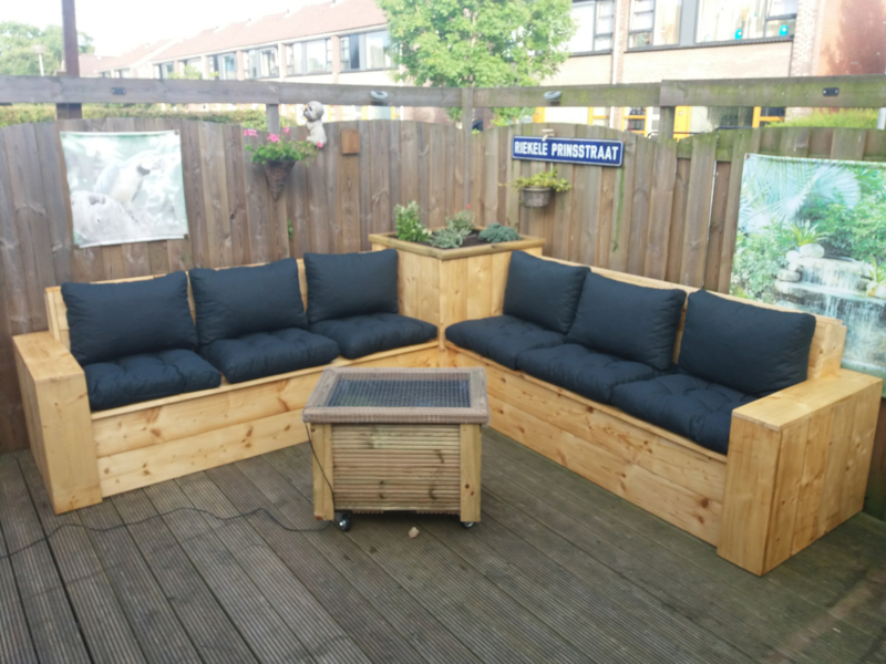 rekenkundig Parameters Pebish Hoek Loungebank met plantenbak | Loungebanken | EdAn Tuin Accessoires