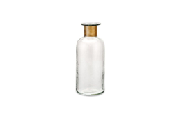Nkuku - Chara Hammered Bottle Clear Glass & Antique Medium