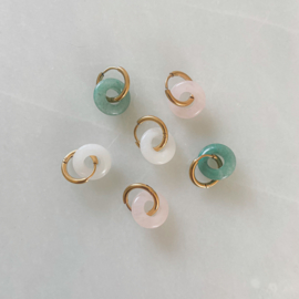 Oorring gemstone donuts big