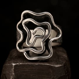 Zilveren ring 01598