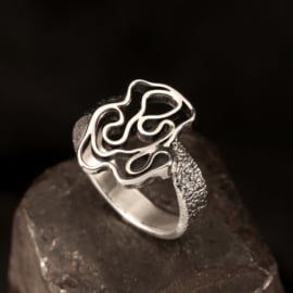 Zilveren ring 01586