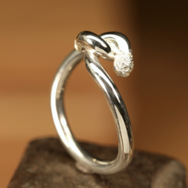 zilveren ring.   02326