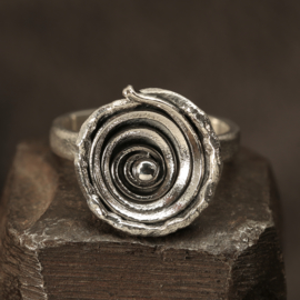 Zilveren ring 01530