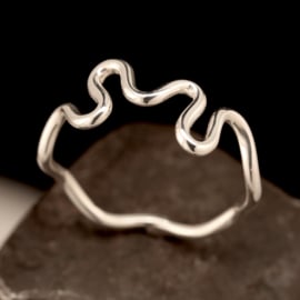 Zilveren ring 02311