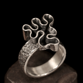 Zilveren ring.  01612