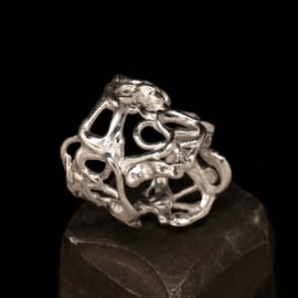 Zilveren ring 01607