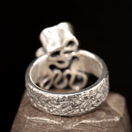 Zilveren ring.  01612