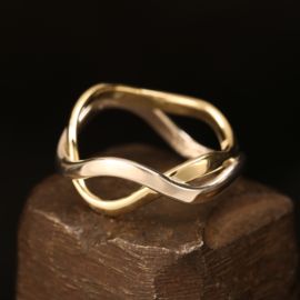 zilver gouden ring 01570