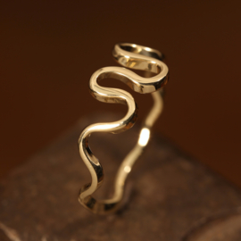 Geel gouden ring   02328